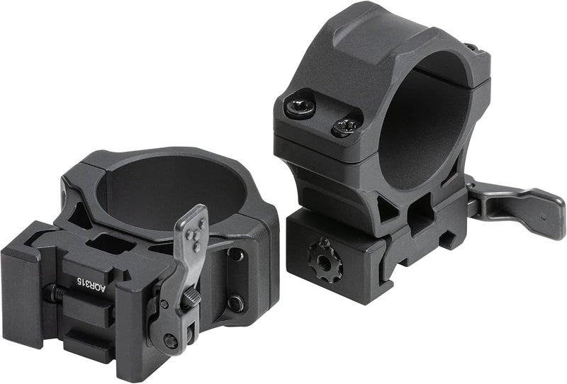 UTG ACCU-SYNC QR 30mm Med. Profile Scope Rings, Picatinny, Black - Image 2